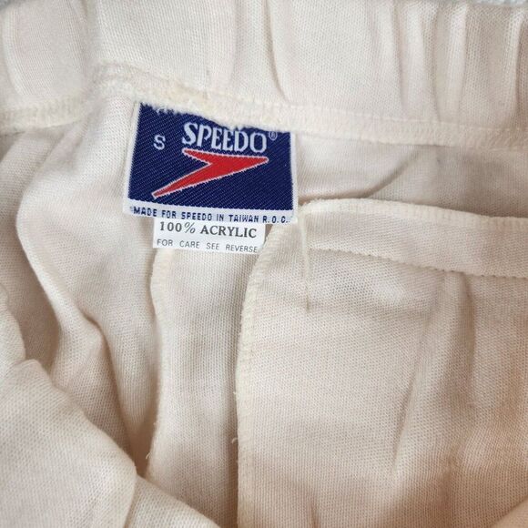 Vintage 80s Speedo Joggers Sweat Pants Ivory Mens M NEW Deadstock Straight Leg - Picture 6 of 8